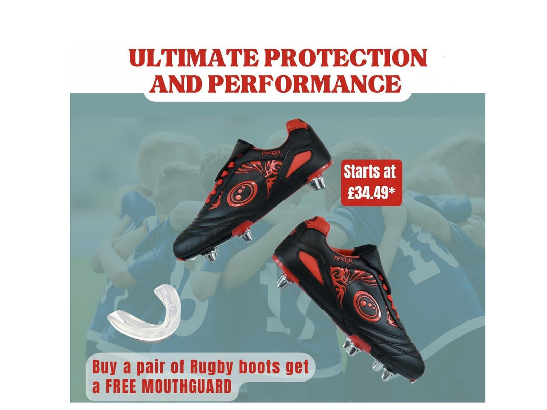photo of special offer: free mouthguard when you buy a pair of rugby boots