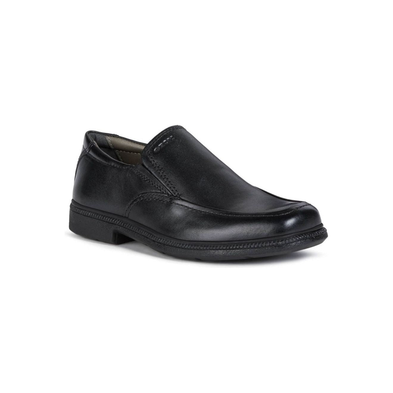 Geox black best sale leather shoes