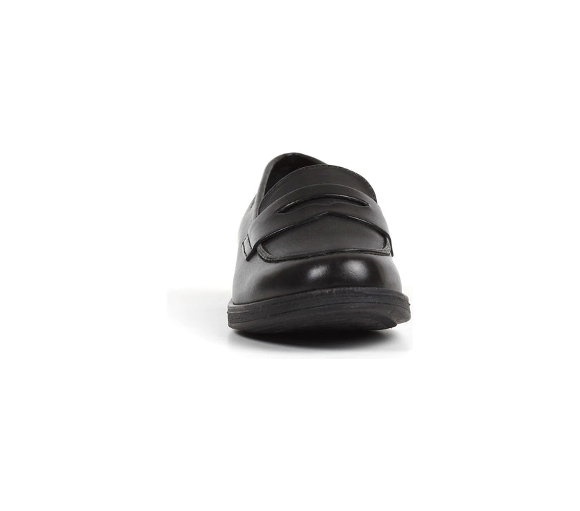 Geox Agata Girl school shoe loafer is viewed from the front