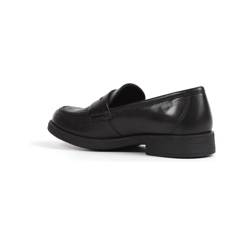 Geox Agata Girl school shoe loafer is viewed from the back
