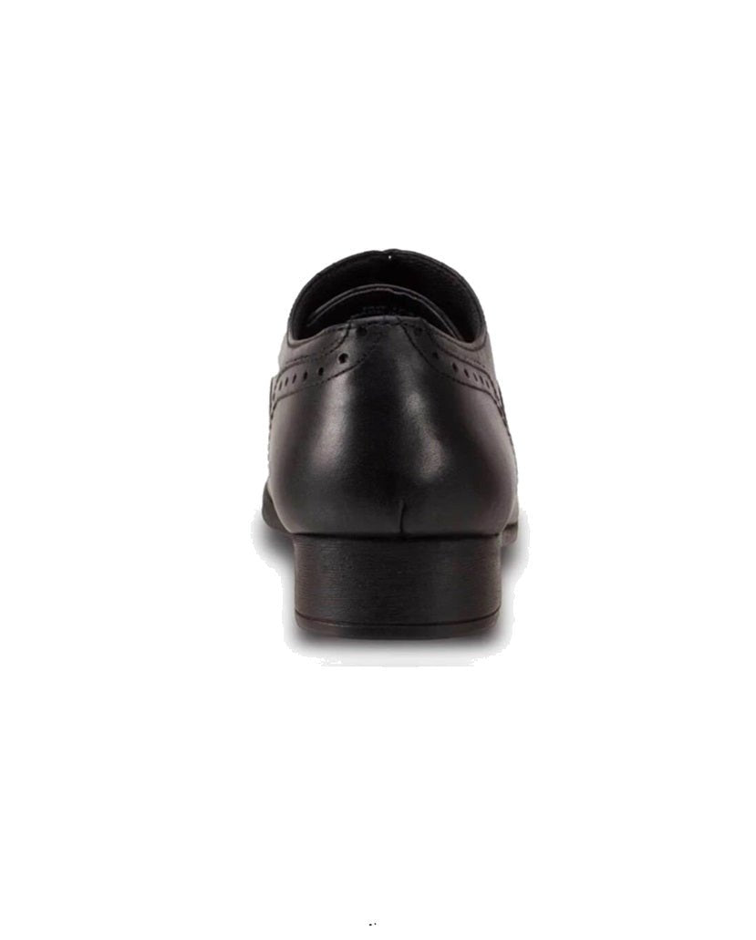 Leather Bella Brogues girls school shoes with Rubber Heel - Clonboy Ltd